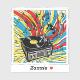 Adesivo Ritmo Retro – Tocadiscos de los 80