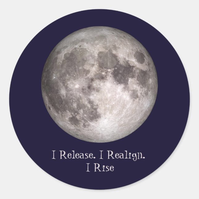 Adesivo Ritual da Lua Cheia Eu Liberto Eu Realinhei Eu Erg (Frente)