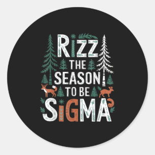 Adesivo Rizz: A Época De Sigma É Engraçado Dizendo Natal