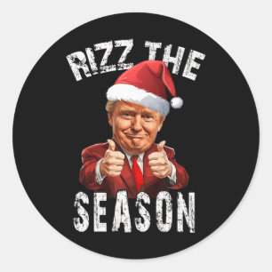 Adesivo Rizz A Época Papais noeis De Trump De Natal Pajama