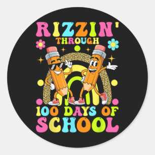 Adesivo Rizzin' Através De 100 Dias De Crianças Escolares 