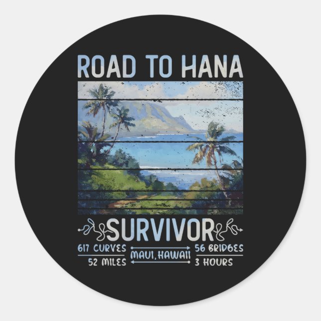Adesivo Rjc Road To Hana Survivor Maui Hawaii Trip Adventu (Frente)
