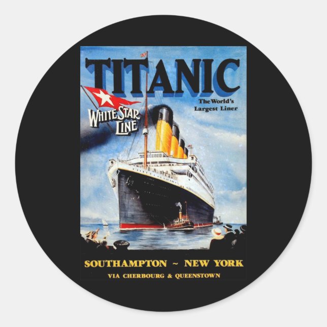 Adesivo RMS Titanic Viagem Ad (Frente)