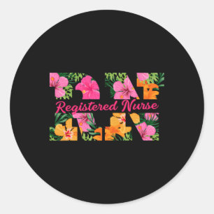 Adesivo Rn Aloha Enfermeira Flores Tropicais Summer Hawaii