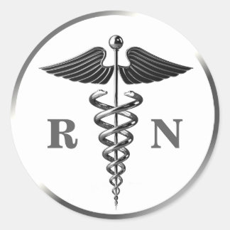 Adesivo RN Enfermeiro Símbolo de Caduceus