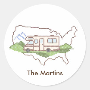 Adesivo Road Trip USA Stickers