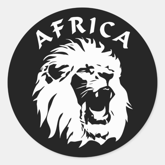 Adesivo Roaring Lion Face | África (Frente)