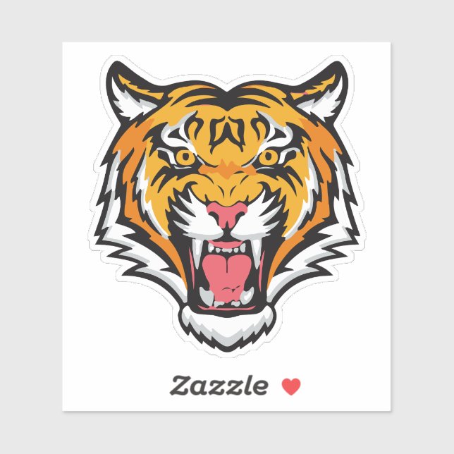 Adesivo Roaring Tiger Head-25818 (Folha)