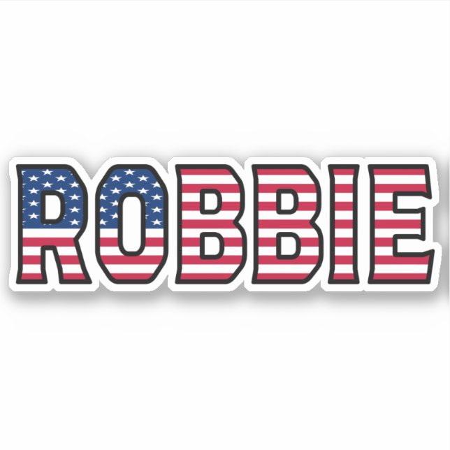 Adesivo Robbie Name Vorname USA Sticker Stickerset (Frente)