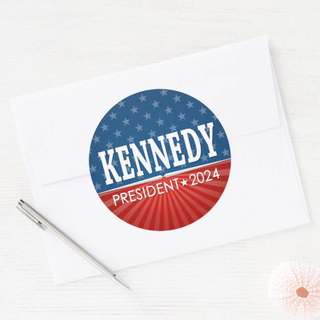 Adesivo Robert F Kennedy JR 2024 - faixas estelares (Envelope)
