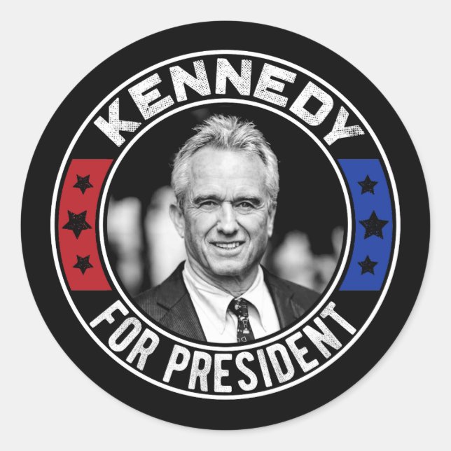 Adesivo Robert Kennedy Jr. para o Presidente 2024 (Frente)