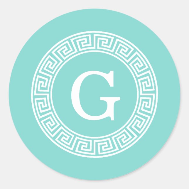 Adesivo Robin Egg Qual Quadro de Chave Grega Segunda Frame (Frente)