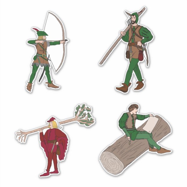 Adesivo Robin Hood Sticker 4 pacotes (Frente)