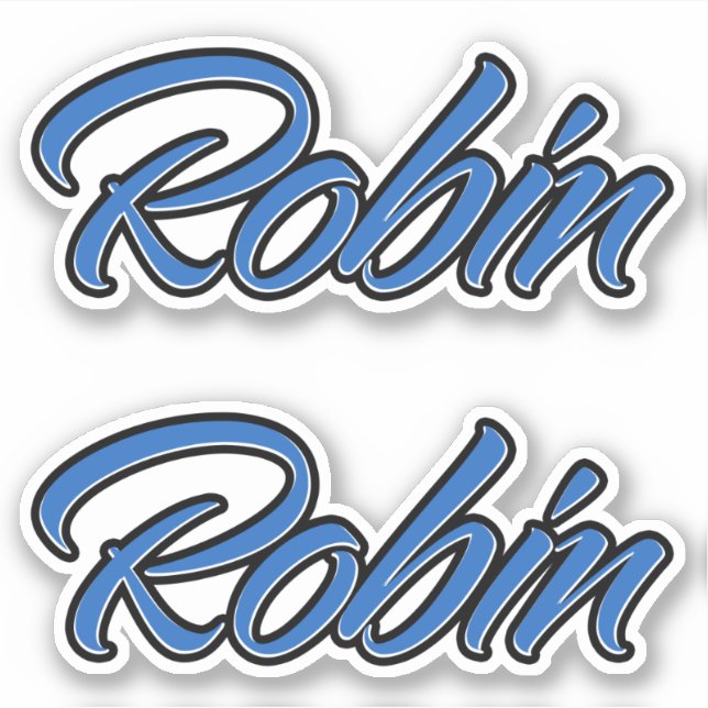 Adesivo Robin Name blue Aufkleber Sticker Stickerset (Frente)