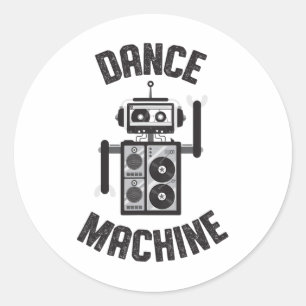 Adesivo Robô da Dance Machine Vintage Retro 80s