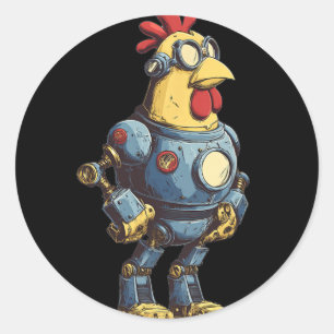 Adesivo Robô de Frango Incrível Para Futuros Amantes de An