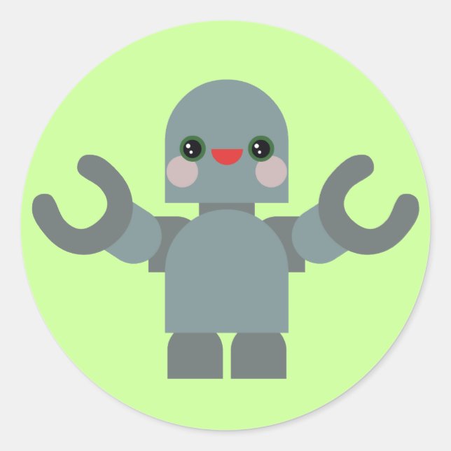 Adesivo Robô Kawaii (Frente)