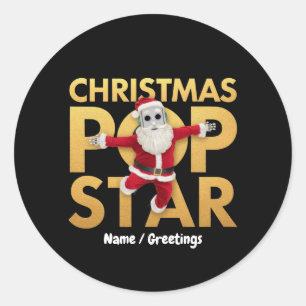 Adesivo Robô Papai Noel Estrela do Pop de Natal Gráfico