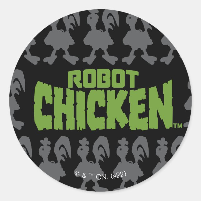 Adesivo Robot Chicken Silhouette Pattern (Frente)