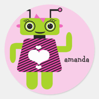 Adesivo Robot Girl Sticker