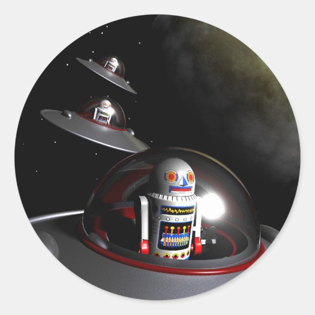 Adesivo ROBOT - Vinheta de 7 tipos (Frente)