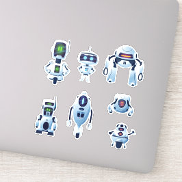 Adesivo Robots Vinyl Stickers