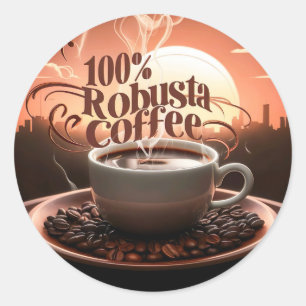 Adesivo Robusta Coffee Lover Round Sticker