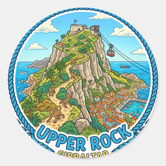 Adesivo Rocha Superior de Gibraltar (Frente)