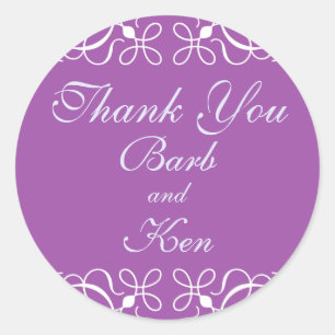 Adesivo Rochas em roxo Obrigado Sticker