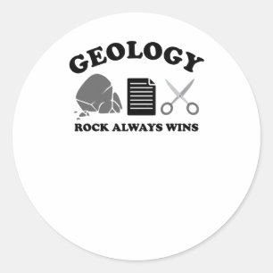 Adesivo Rock Always Win - Arma Geológico Engraçado Para Ge