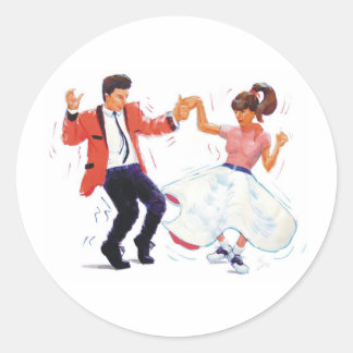 Adesivo Rock Clássico e Roll Jive Dancing