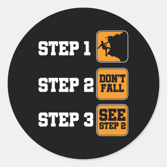 Adesivo Rock Climbing Steps Mountain Hiking Camping Nature (Frente)