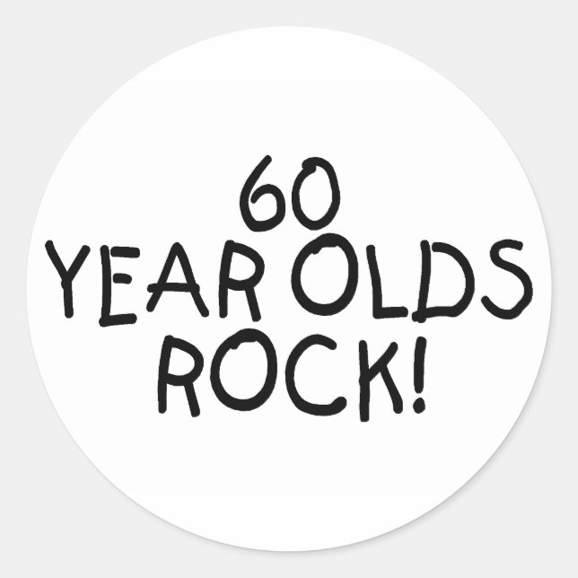 Adesivo Rock de Velhos de 60 anos (Frente)