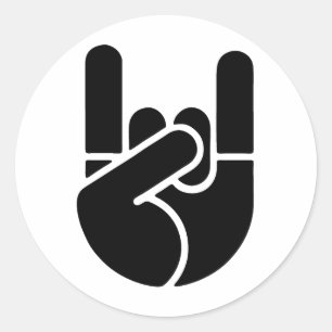 Adesivo Rock Hand Stencil