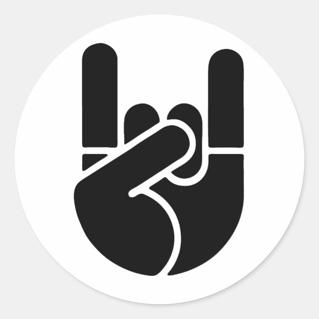 Adesivo Rock Hand Stencil (Frente)
