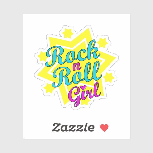 Adesivo Rock n Roll Girl (Folha)