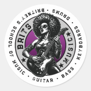Adesivo Rock ’n’ Roll Graphic - Design da Escola de Música