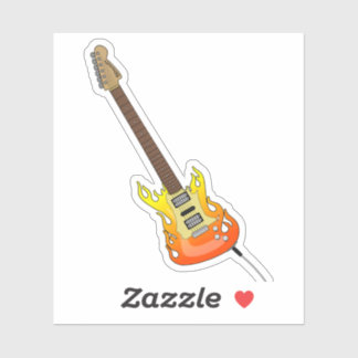 Adesivo Rock n Roll — laptop de violão elétrico