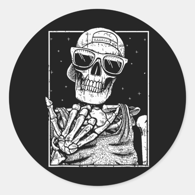 Adesivo Rock N Roll Nd Lpreguiçoso Halloween Costume Rocke (Frente)