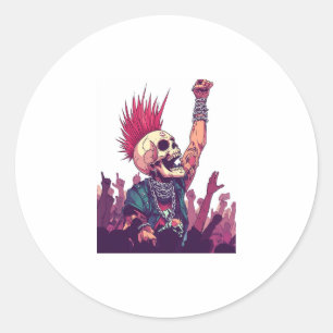 Adesivo Rock N � Skull � Engraçado Punk Skeleton Concert