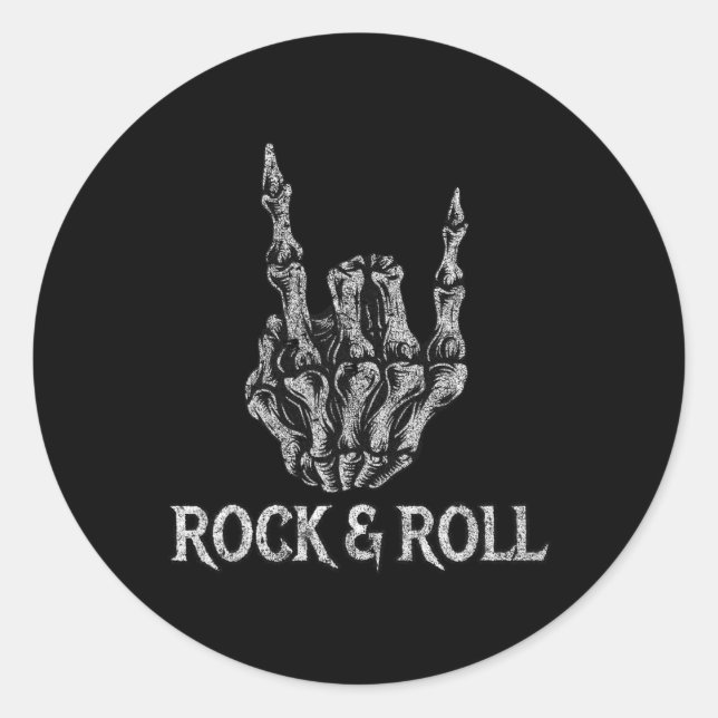 Adesivo Rock On Banda Para As Mulheres Rock And Rols Para  (Frente)