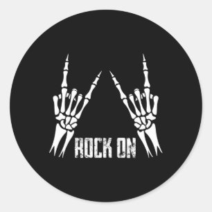 Adesivo Rock On Banda Para As Mulheres Rock And Rols Para