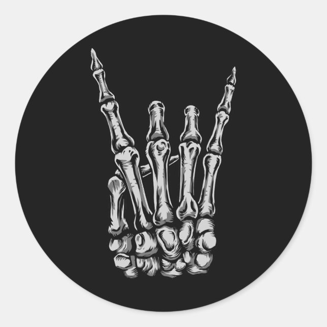 Adesivo Rock On Banda Para As Mulheres Rock And Rols Para  (Frente)