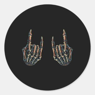 Adesivo Rock On Rock Star Skeleton Hands - Concert Bynd Gr