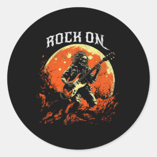 Adesivo Rock On Skeleton Tocando Violão Rock And Roll Hall