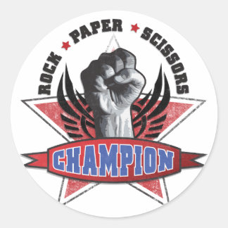 Adesivo Rock, Papel, Tesoura Champion