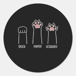 Adesivo Rock Paper Scissors Paw Game Cat Love Pet Entusias