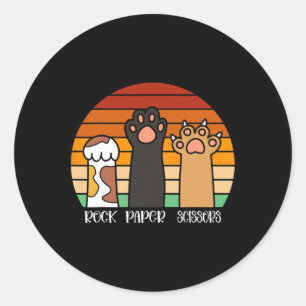 Adesivo Rock Paper Tesoura Jogo Kitten Lover Paws Animais