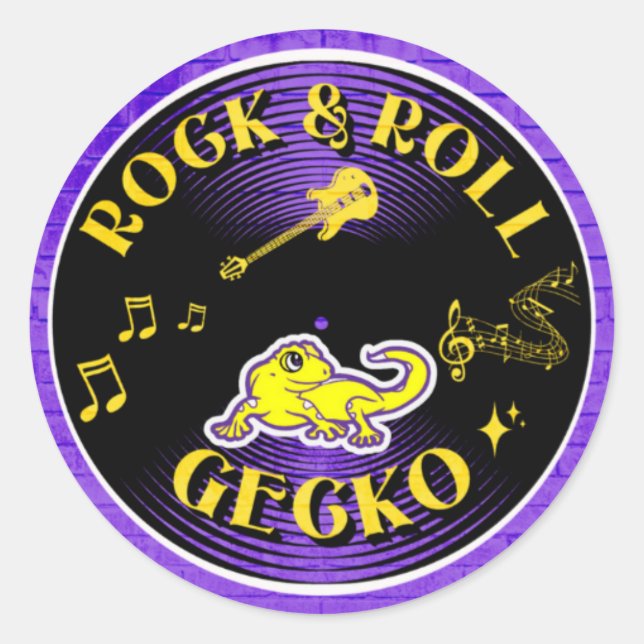 Adesivo Rock & Roll Gecko (Frente)
