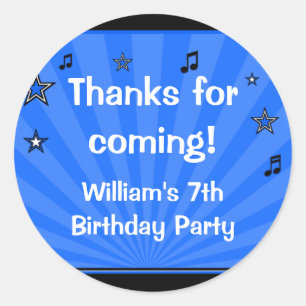 Adesivo Rock Star Festa de aniversário Sticker